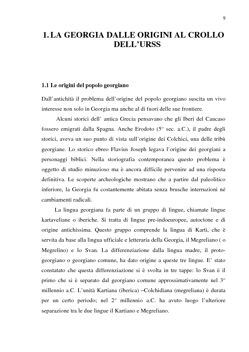 Anteprima della tesi: Dal collasso ad una lenta rinascita. La Georgia dal 1989 al 2000, Pagina 6