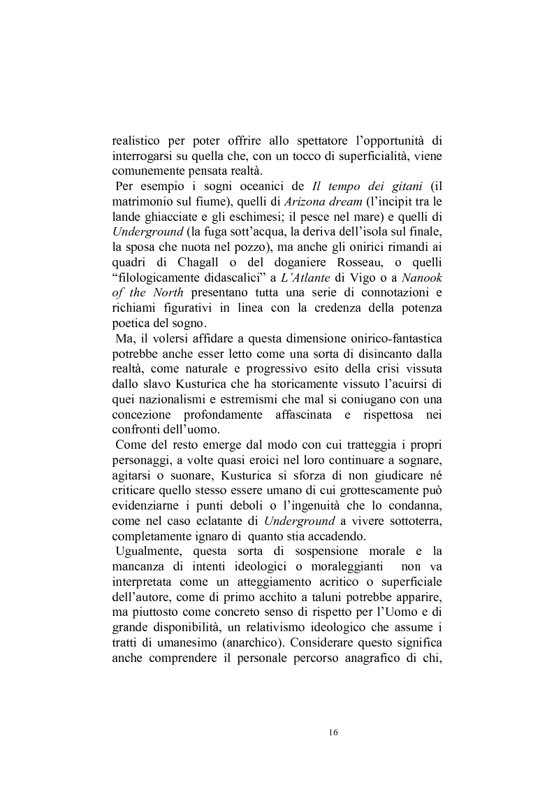 Anteprima della tesi: Umanesimo e nomadismo in Emir Kusturica - L'avventura cinematografica di uno slavo, Pagina 13