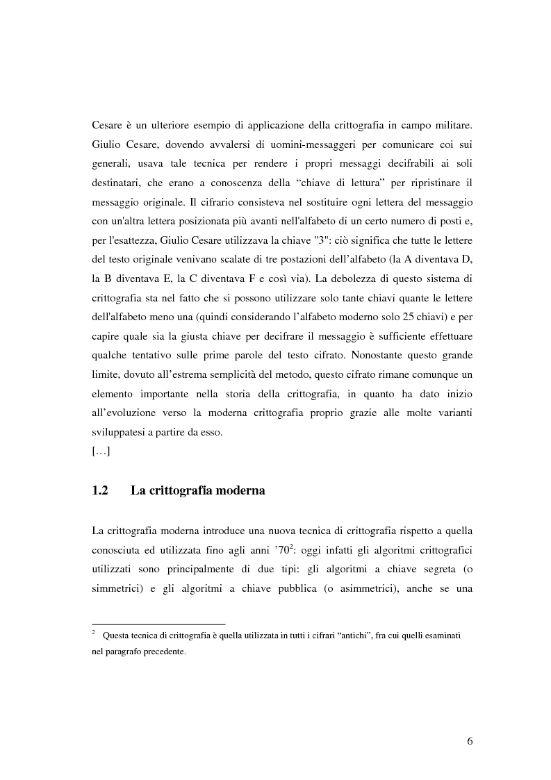 Anteprima della tesi: Firma digitale e sicurezza dei documenti informatici, Pagina 6