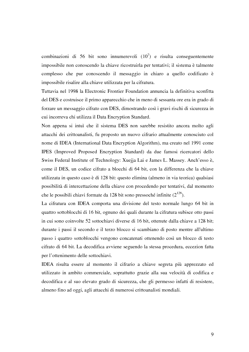 Anteprima della tesi: Firma digitale e sicurezza dei documenti informatici, Pagina 9