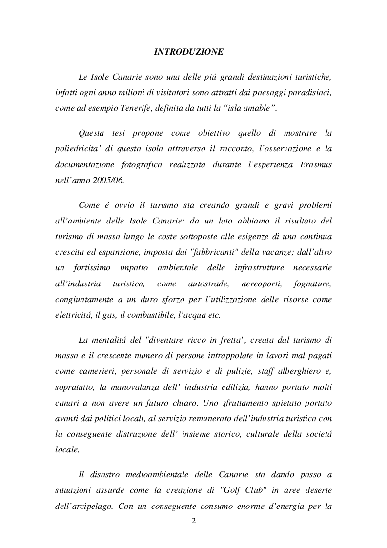 Anteprima della tesi: Isola di Tenerife: Sviluppo turistico e impatto urbanistico, Pagina 2