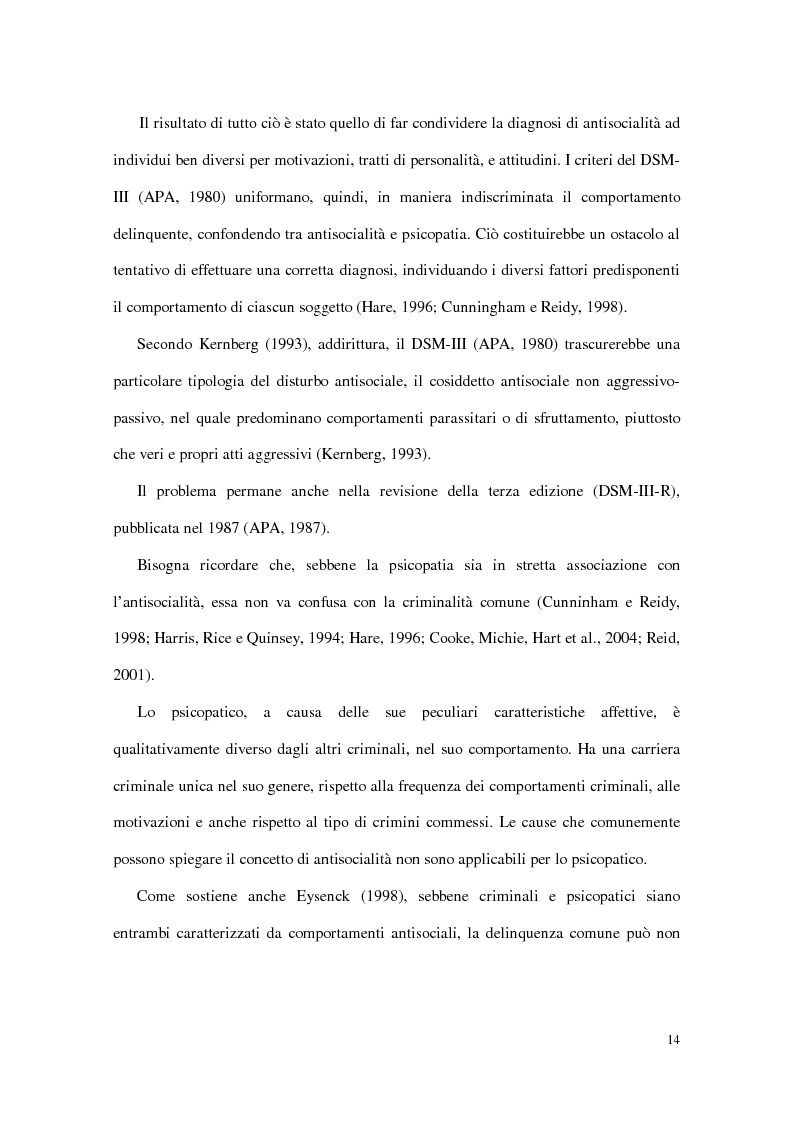 Anteprima della tesi: Personalità e dinamiche violente: sadismo, psicopatia e perversione sadomasochistica, Pagina 14