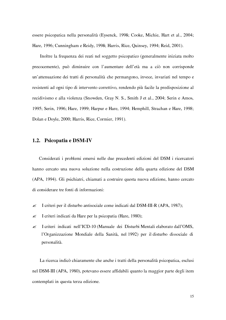 Anteprima della tesi: Personalità e dinamiche violente: sadismo, psicopatia e perversione sadomasochistica, Pagina 15