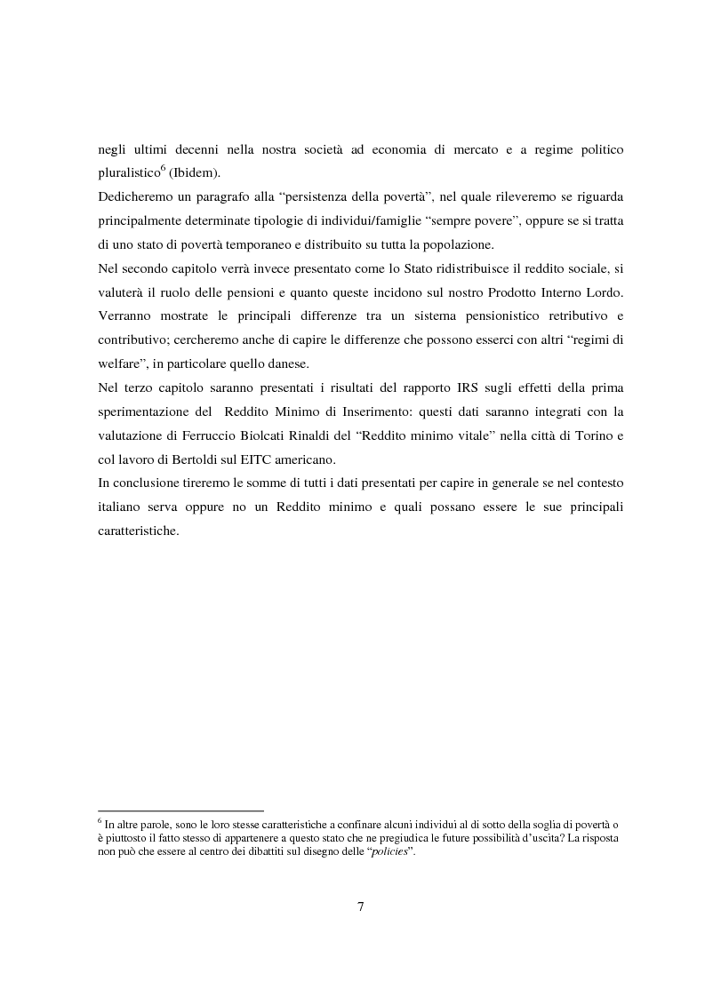 Anteprima della tesi: Reddito minimo di inserimento un'occasione mancata, Pagina 4