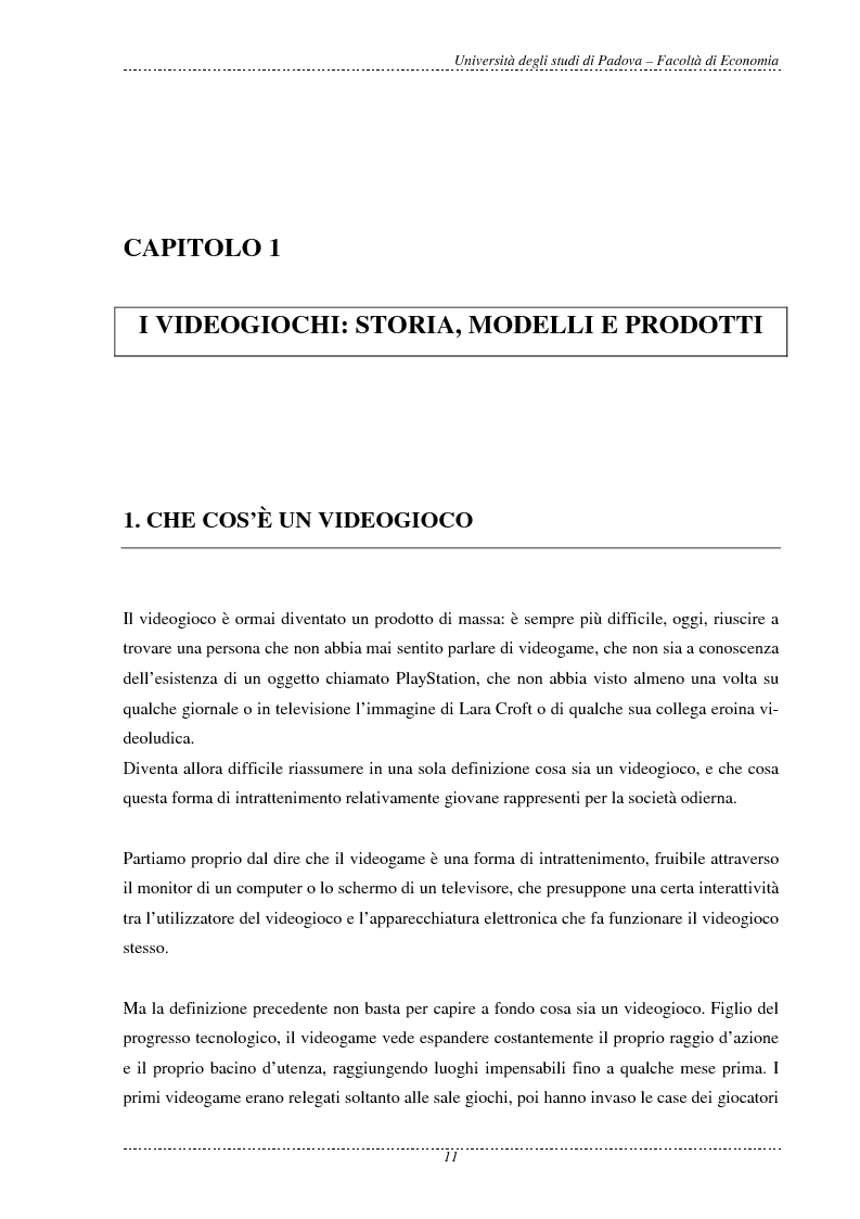 Anteprima della tesi: L'economia dei videogame, Pagina 3