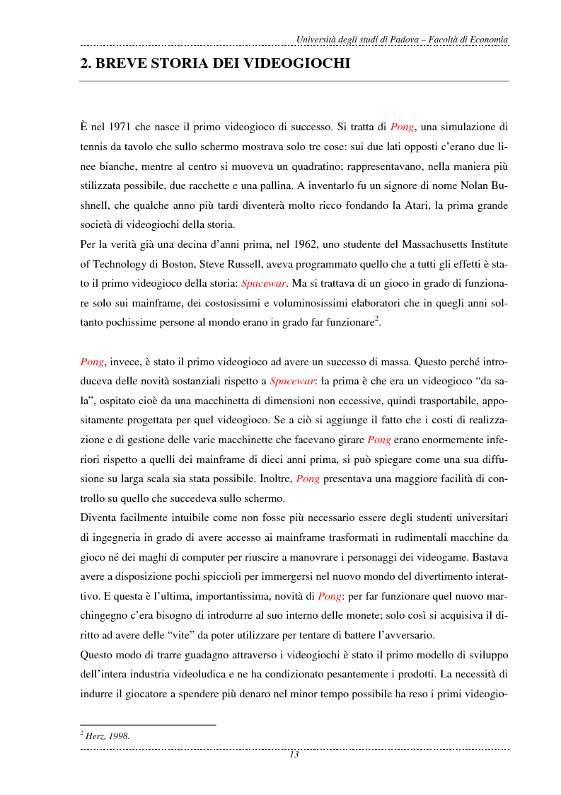 Anteprima della tesi: L'economia dei videogame, Pagina 5