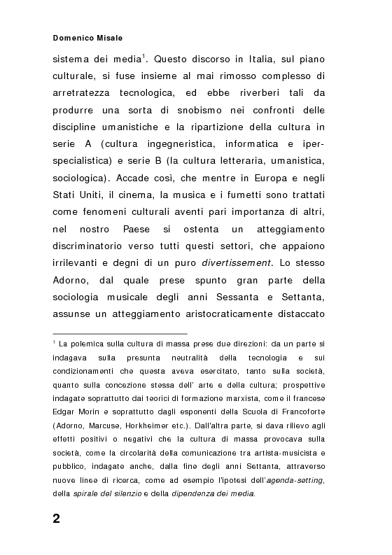 Anteprima della tesi: ''Spaghetti-pop''. Il caso Pausini e il successo internazionale dei cantanti italiani. Fenomenologia e processi comunicativi della musica leggera italiana., Pagina 2