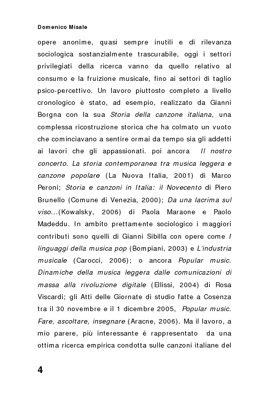 Anteprima della tesi: ''Spaghetti-pop''. Il caso Pausini e il successo internazionale dei cantanti italiani. Fenomenologia e processi comunicativi della musica leggera italiana., Pagina 4