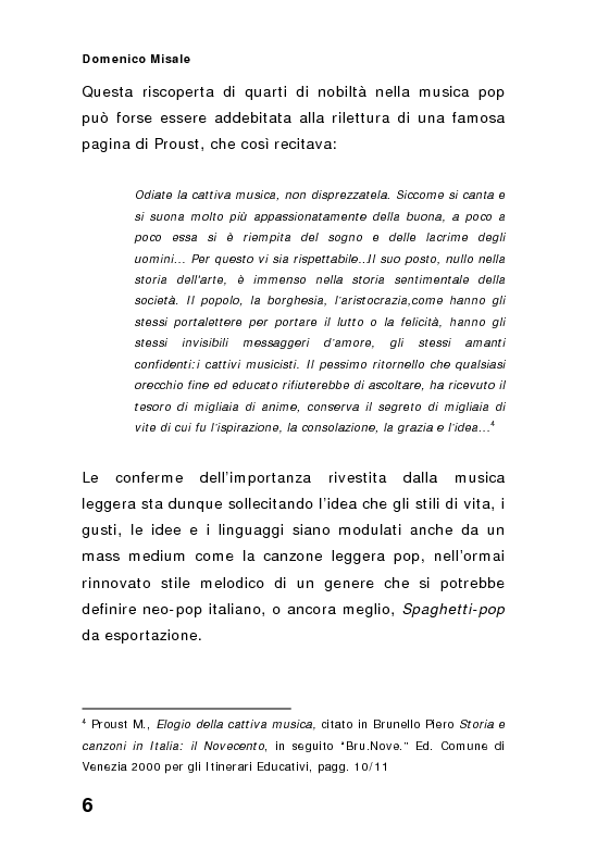 Anteprima della tesi: ''Spaghetti-pop''. Il caso Pausini e il successo internazionale dei cantanti italiani. Fenomenologia e processi comunicativi della musica leggera italiana., Pagina 6
