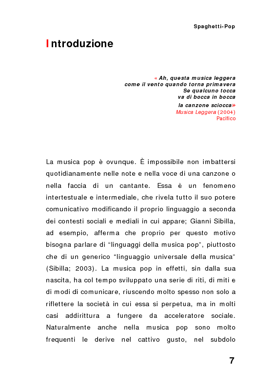 Anteprima della tesi: ''Spaghetti-pop''. Il caso Pausini e il successo internazionale dei cantanti italiani. Fenomenologia e processi comunicativi della musica leggera italiana., Pagina 7