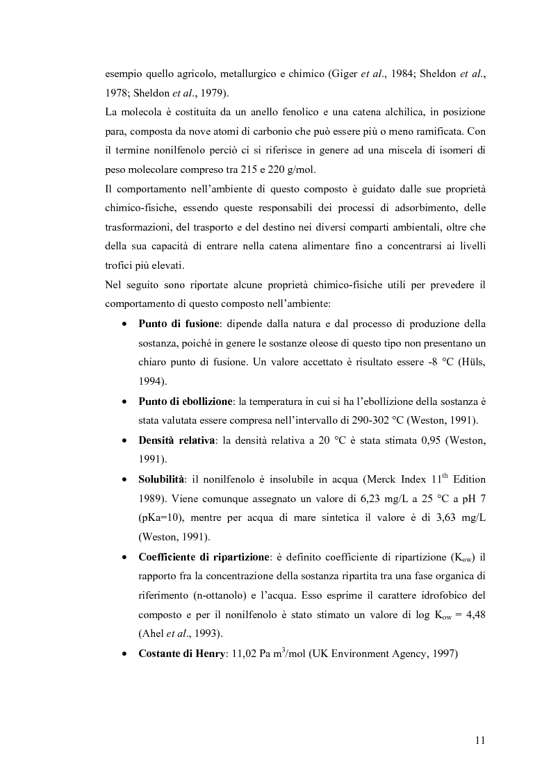 Anteprima della tesi: Interazione tra un alteratore endocrino riconosciuto, il nonilfenolo, e la comunità microbica di un refluo urbano., Pagina 11