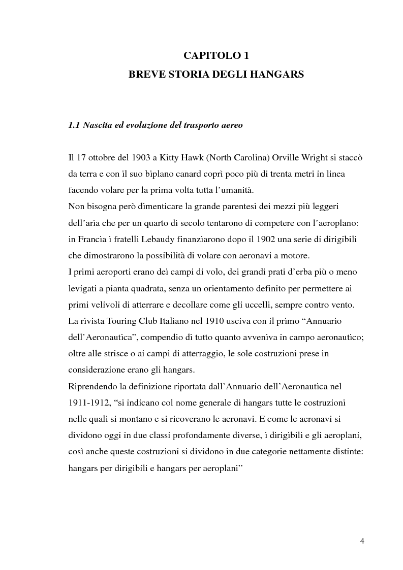 Anteprima della tesi: Hangar prefabbricato per il Boeing 737-300. Problematiche del trasporto e del montaggio, Pagina 4