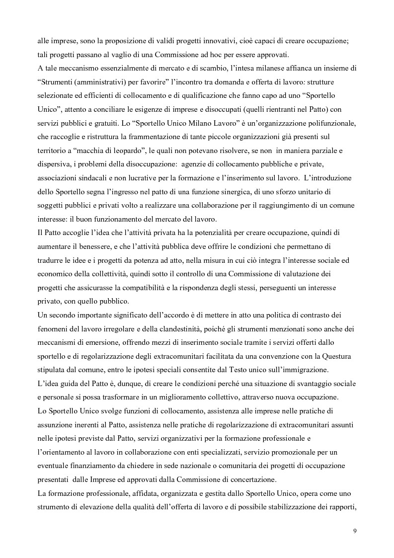 Anteprima della tesi: Il patto per il lavoro di Milano, Pagina 5