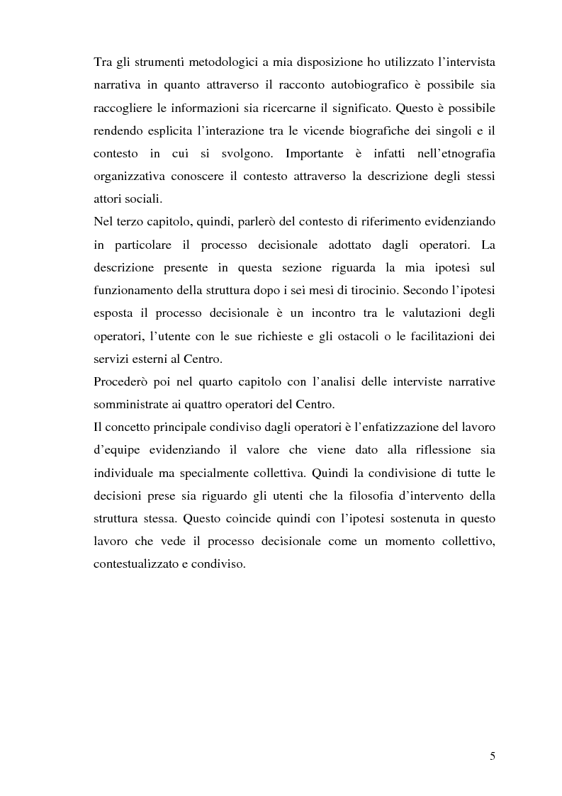 Anteprima della tesi: Etnografia organizzativa: analisi del processo decisionale in un servizio pubblico., Pagina 2