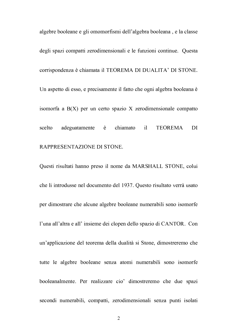 Anteprima della tesi: Le algebre booleane, Pagina 2