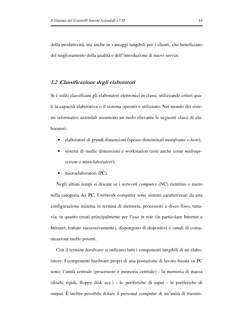 Anteprima della tesi: Il Sistema dei Controlli Interni Aziendali e l'IT, Pagina 10