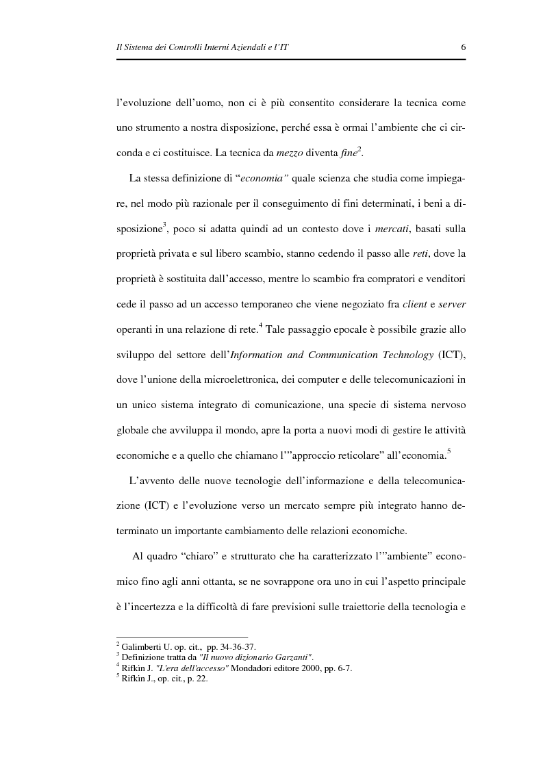 Anteprima della tesi: Il Sistema dei Controlli Interni Aziendali e l'IT, Pagina 2
