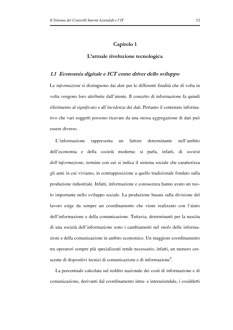 Anteprima della tesi: Il Sistema dei Controlli Interni Aziendali e l'IT, Pagina 8