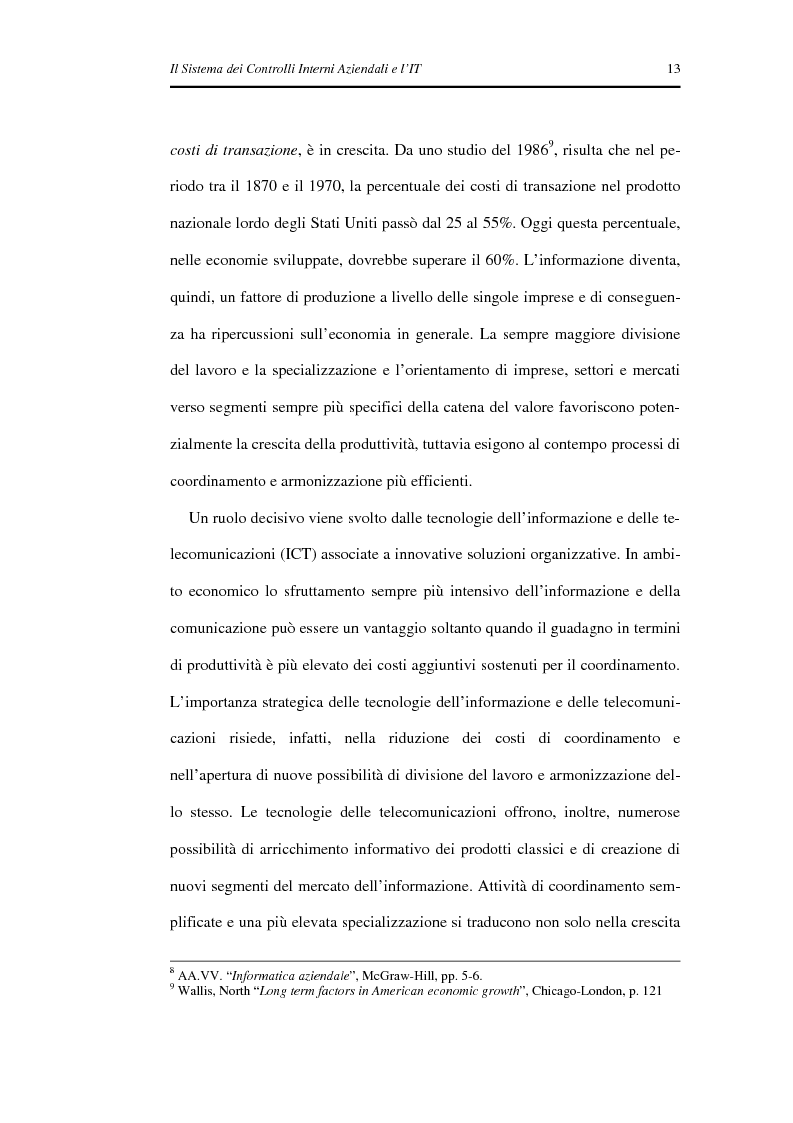 Anteprima della tesi: Il Sistema dei Controlli Interni Aziendali e l'IT, Pagina 9