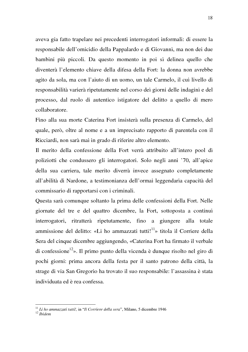 Anteprima della tesi: Rina Fort e il massacro di via san Gregorio: donne e violenza nell'Italia del dopoguerra, Pagina 14