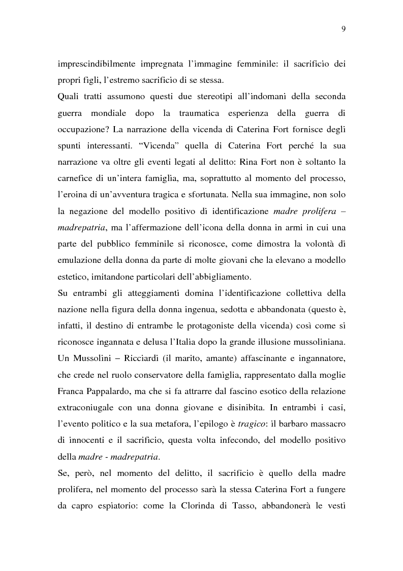 Anteprima della tesi: Rina Fort e il massacro di via san Gregorio: donne e violenza nell'Italia del dopoguerra, Pagina 5