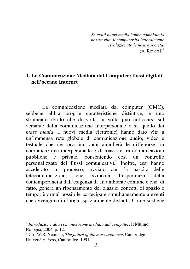 Anteprima della tesi: Weblog: diari senza lucchetti. Quando l'intimo diviene pubblico., Pagina 7