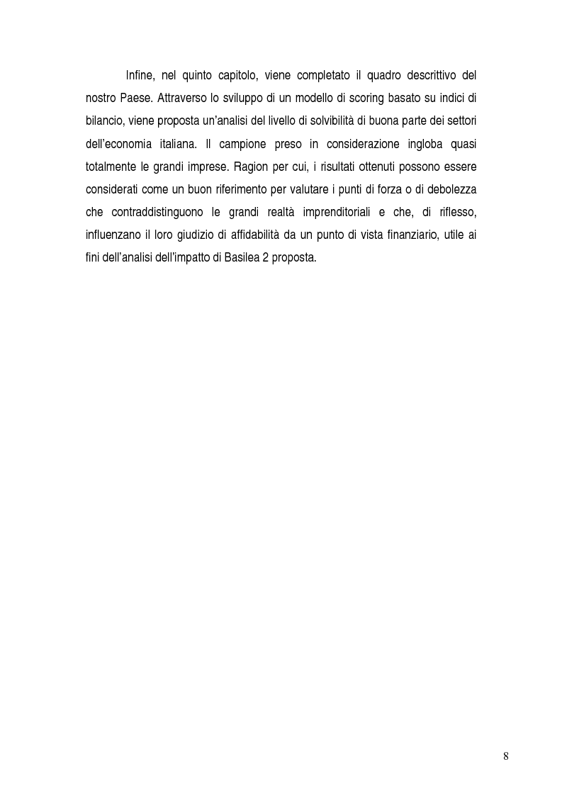 Anteprima della tesi: Basilea 2, rischi e opportunità per l'imprese italiane. Il contributo positivo della riforma societaria., Pagina 3