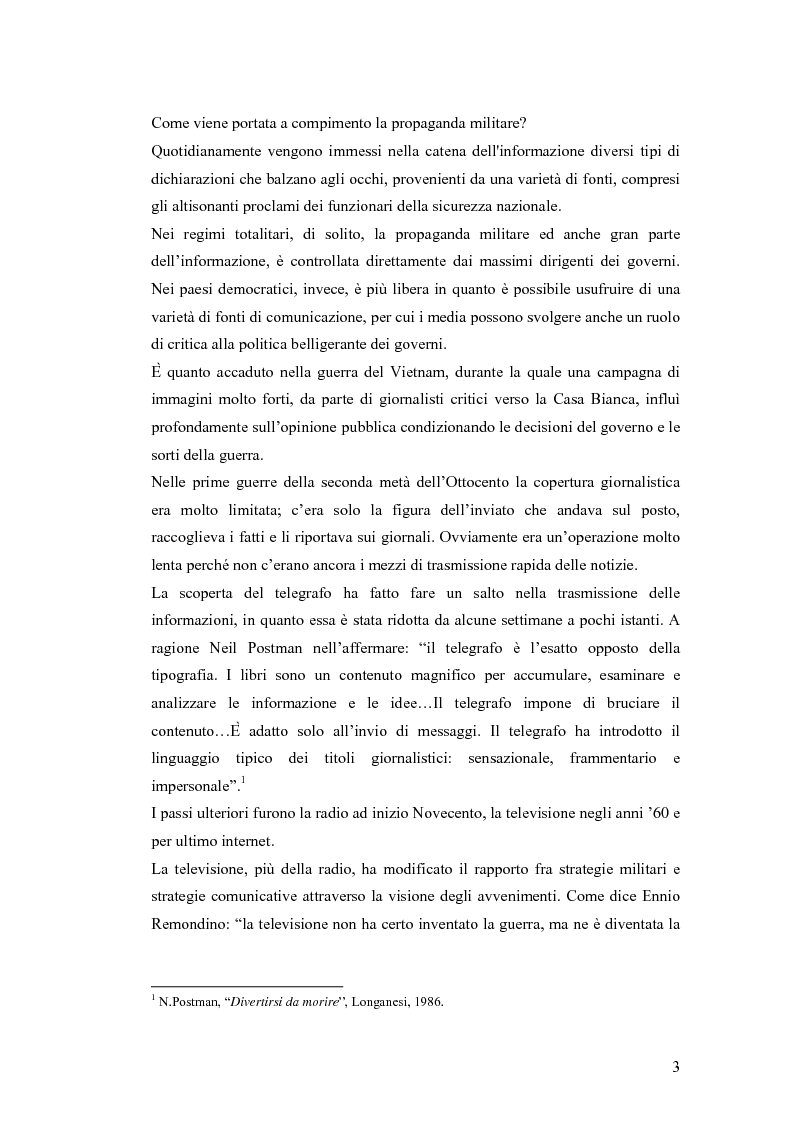 Anteprima della tesi: Informazione e mass media durante i conflitti bellici, Pagina 2