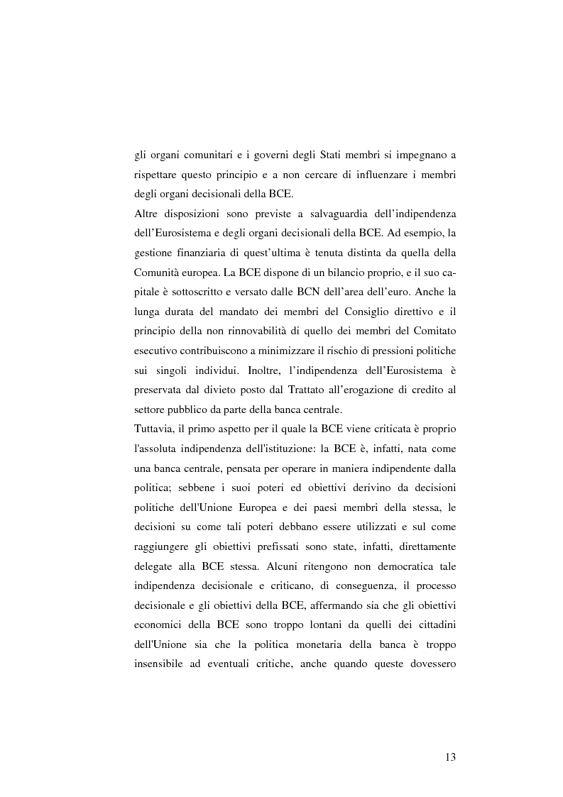 Anteprima della tesi: La politica monetaria della Banca Centrale Europea, Pagina 13