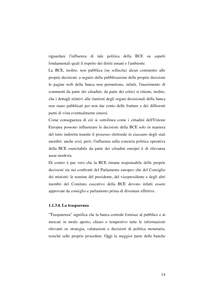 Anteprima della tesi: La politica monetaria della Banca Centrale Europea, Pagina 14
