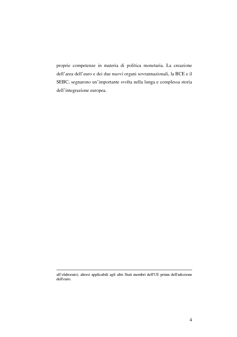 Anteprima della tesi: La politica monetaria della Banca Centrale Europea, Pagina 4