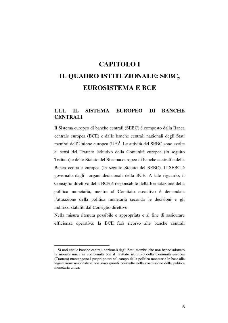 Anteprima della tesi: La politica monetaria della Banca Centrale Europea, Pagina 6