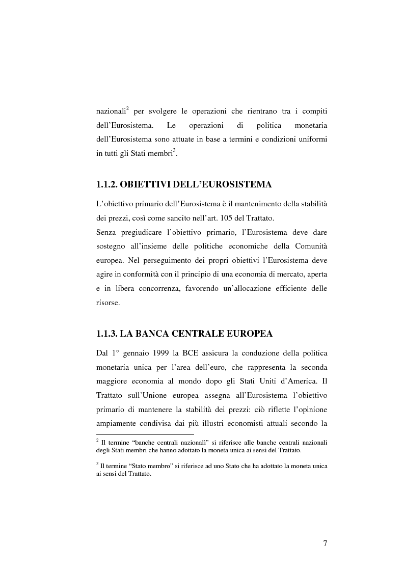 Anteprima della tesi: La politica monetaria della Banca Centrale Europea, Pagina 7