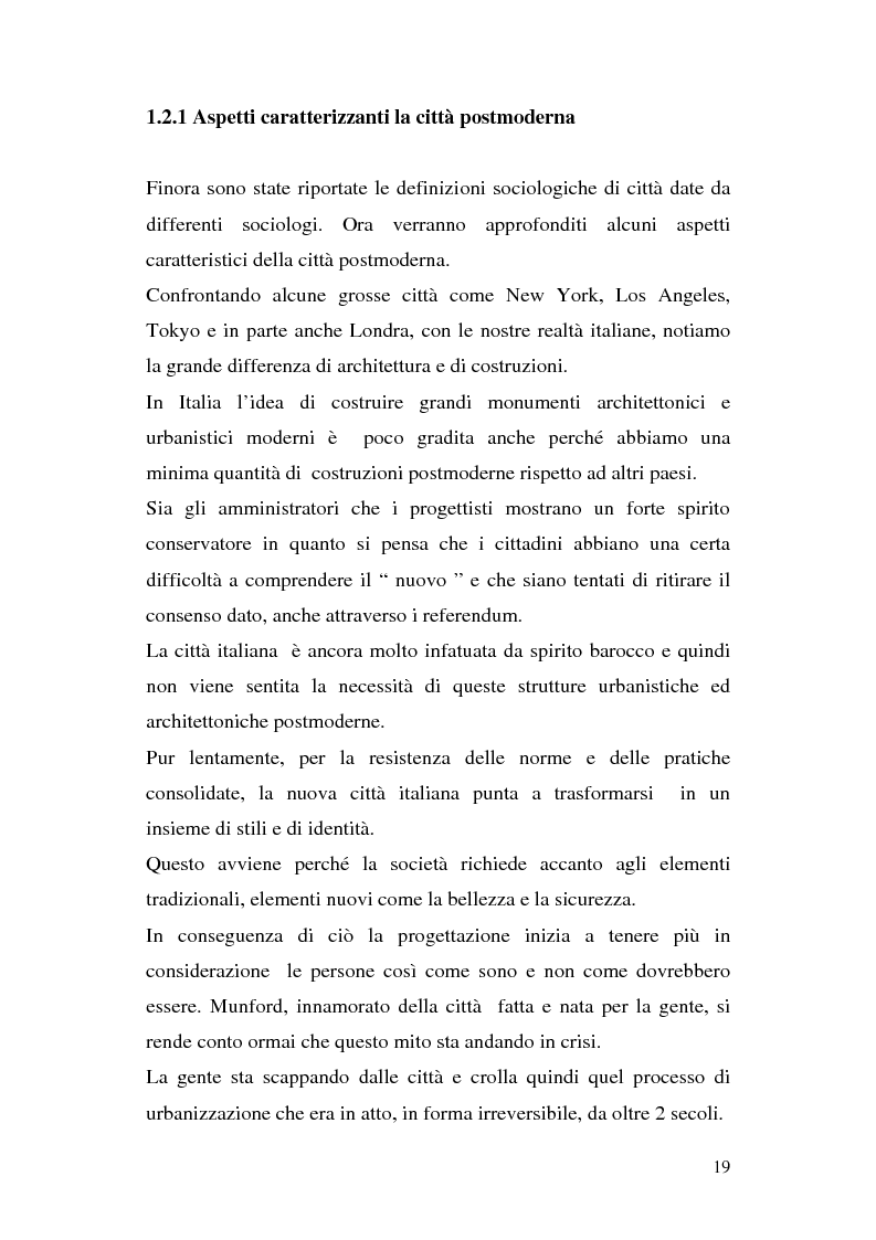 Anteprima della tesi: Tra città e periferia nel postmoderno, analisi di alcuni aspetti innovativi, Pagina 15