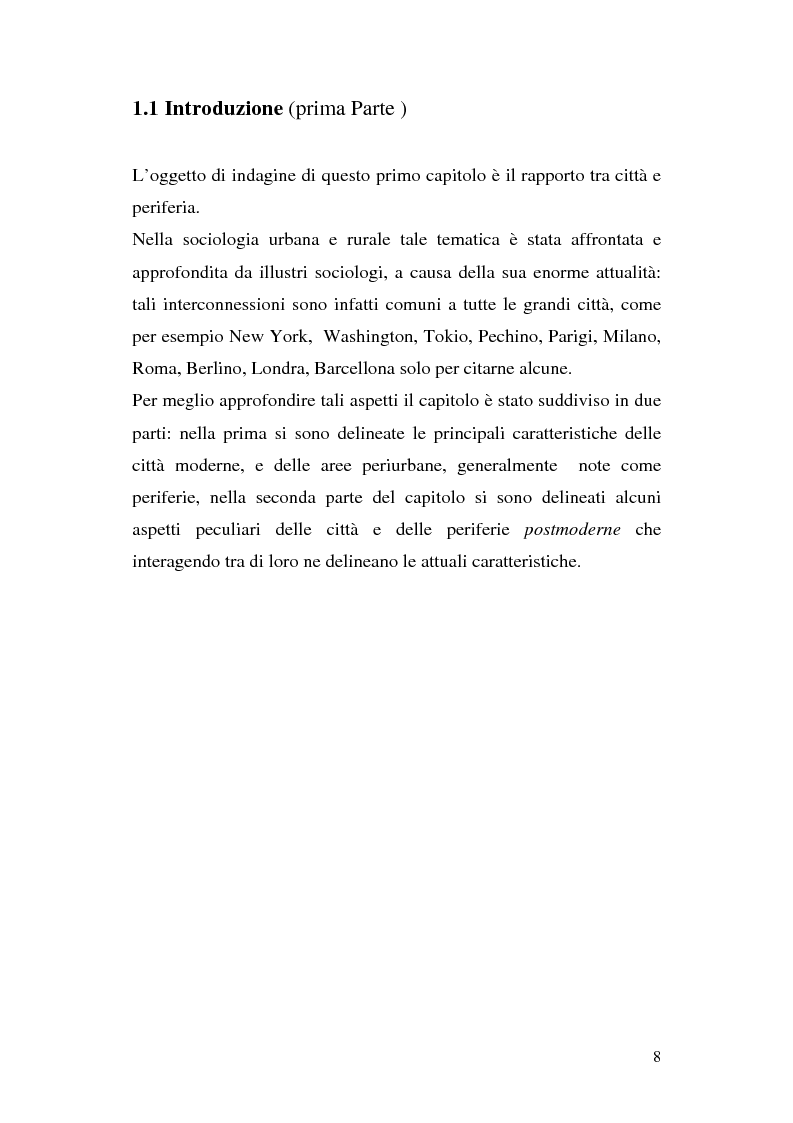 Anteprima della tesi: Tra città e periferia nel postmoderno, analisi di alcuni aspetti innovativi, Pagina 4