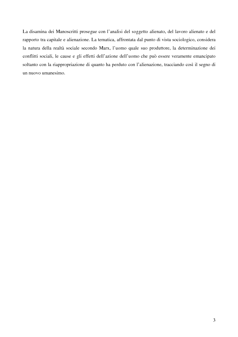 Anteprima della tesi: Alienazione in Marx, Pagina 2