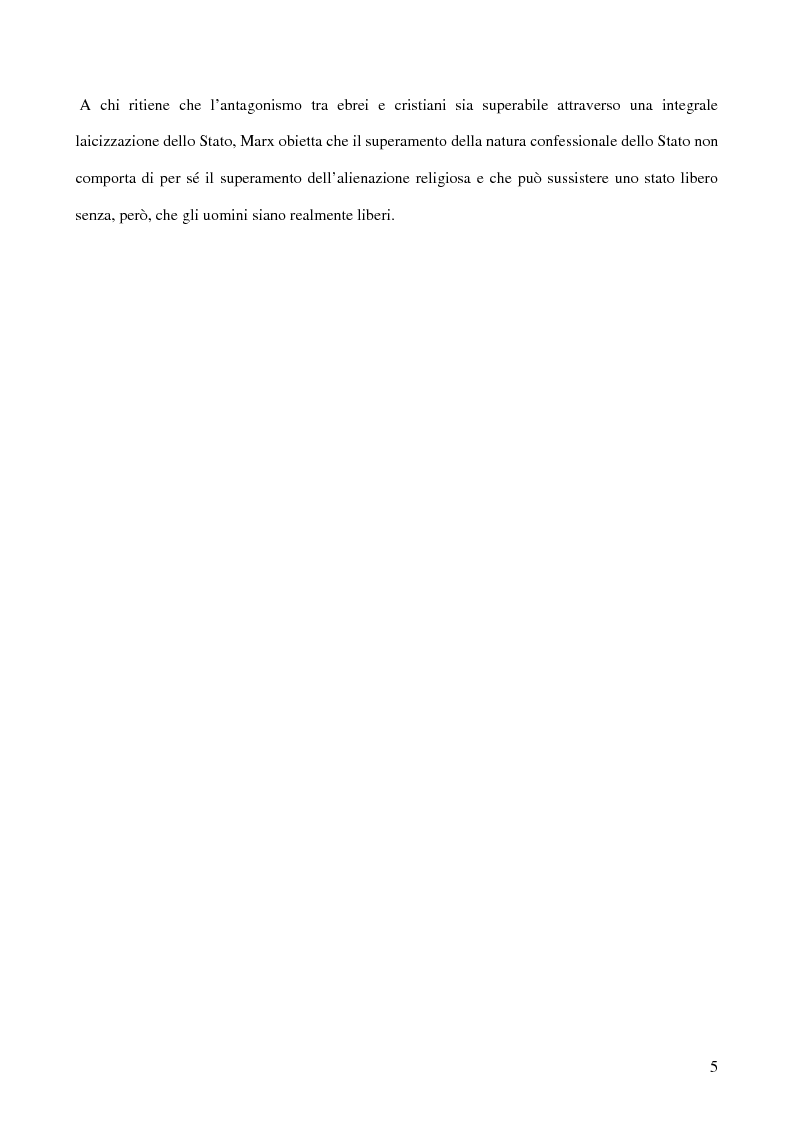 Anteprima della tesi: Alienazione in Marx, Pagina 4