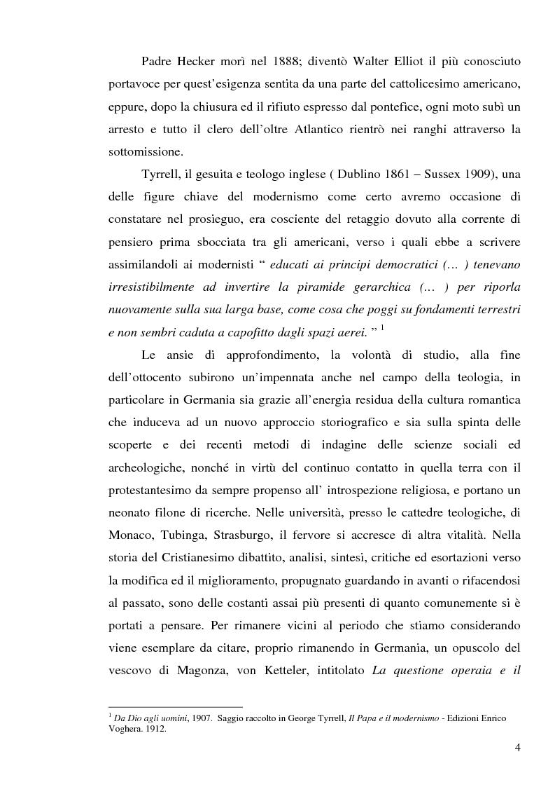 Anteprima della tesi: 1907: la crisi modernista nel ''Corriere della Sera'', Pagina 2