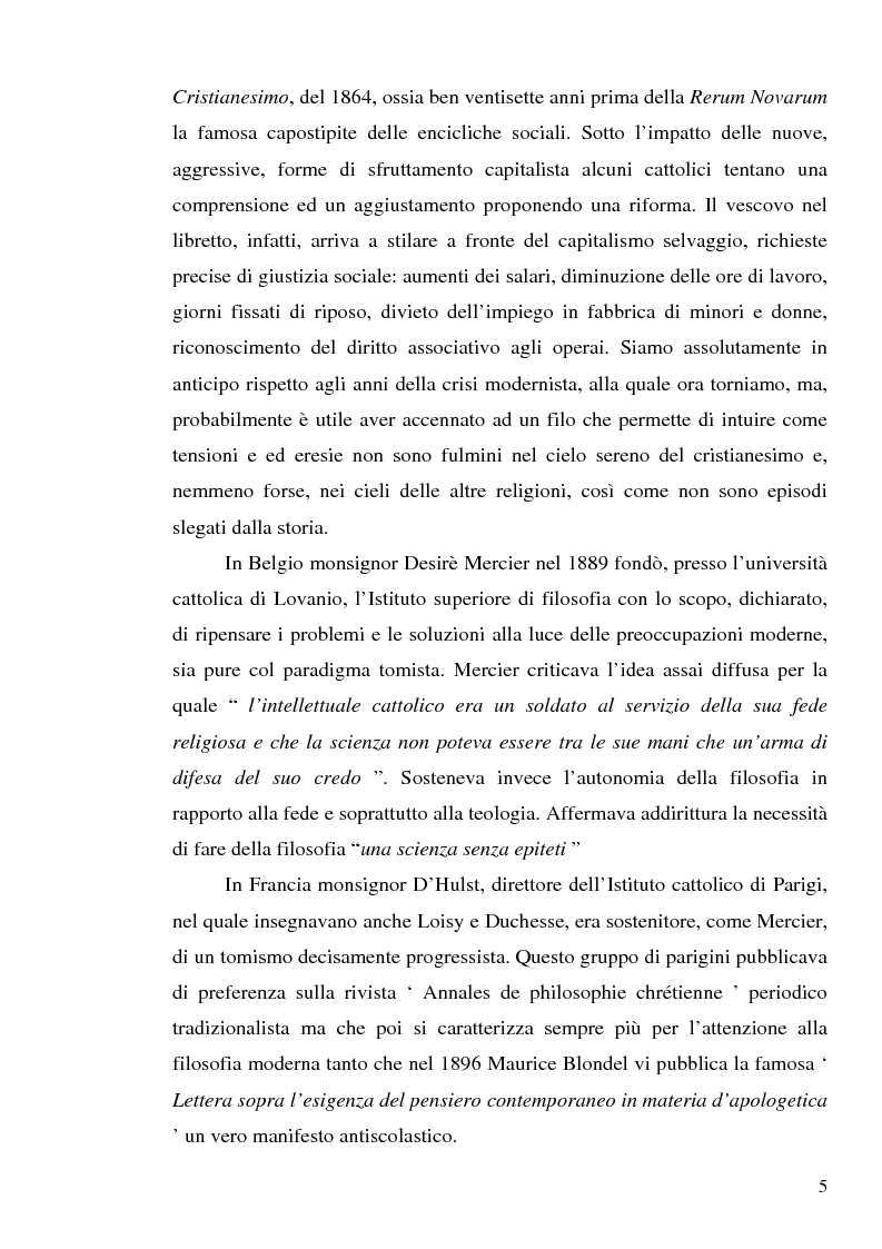 Anteprima della tesi: 1907: la crisi modernista nel ''Corriere della Sera'', Pagina 3