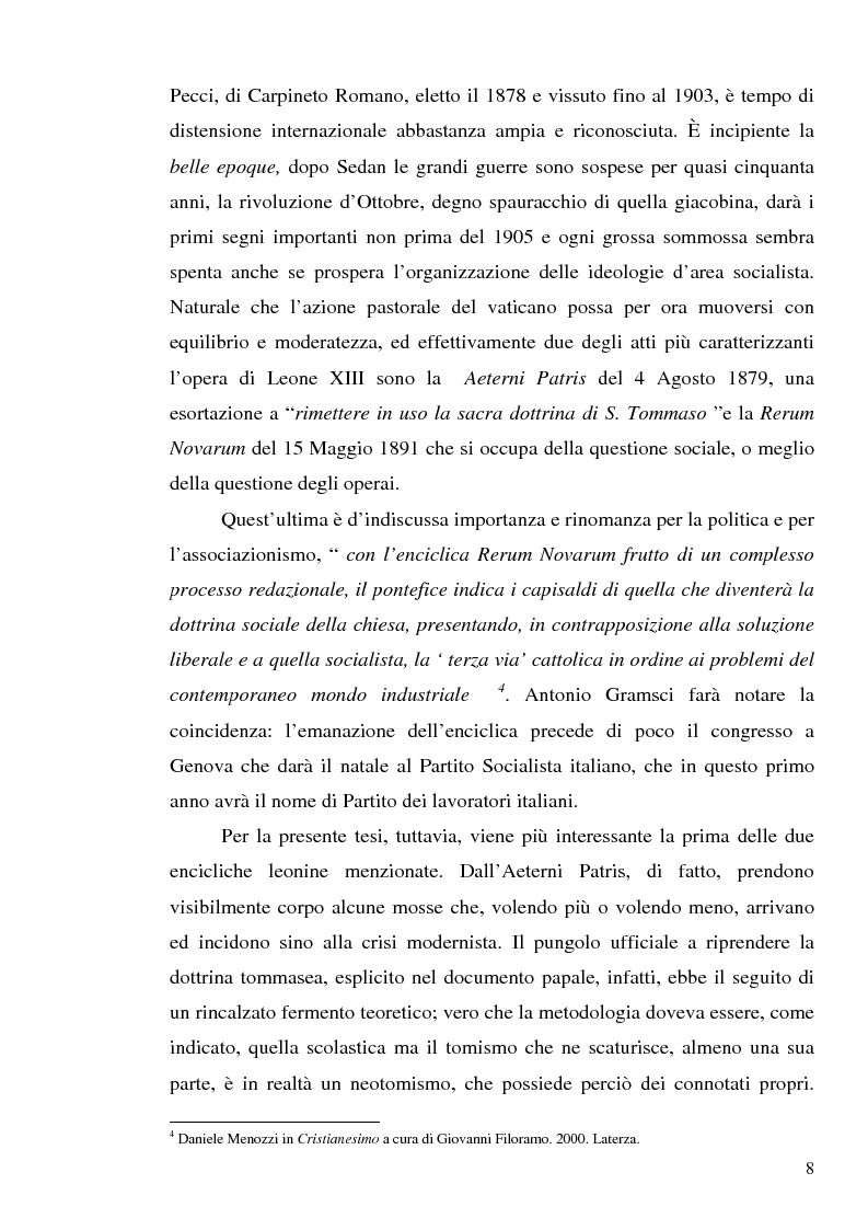Anteprima della tesi: 1907: la crisi modernista nel ''Corriere della Sera'', Pagina 6