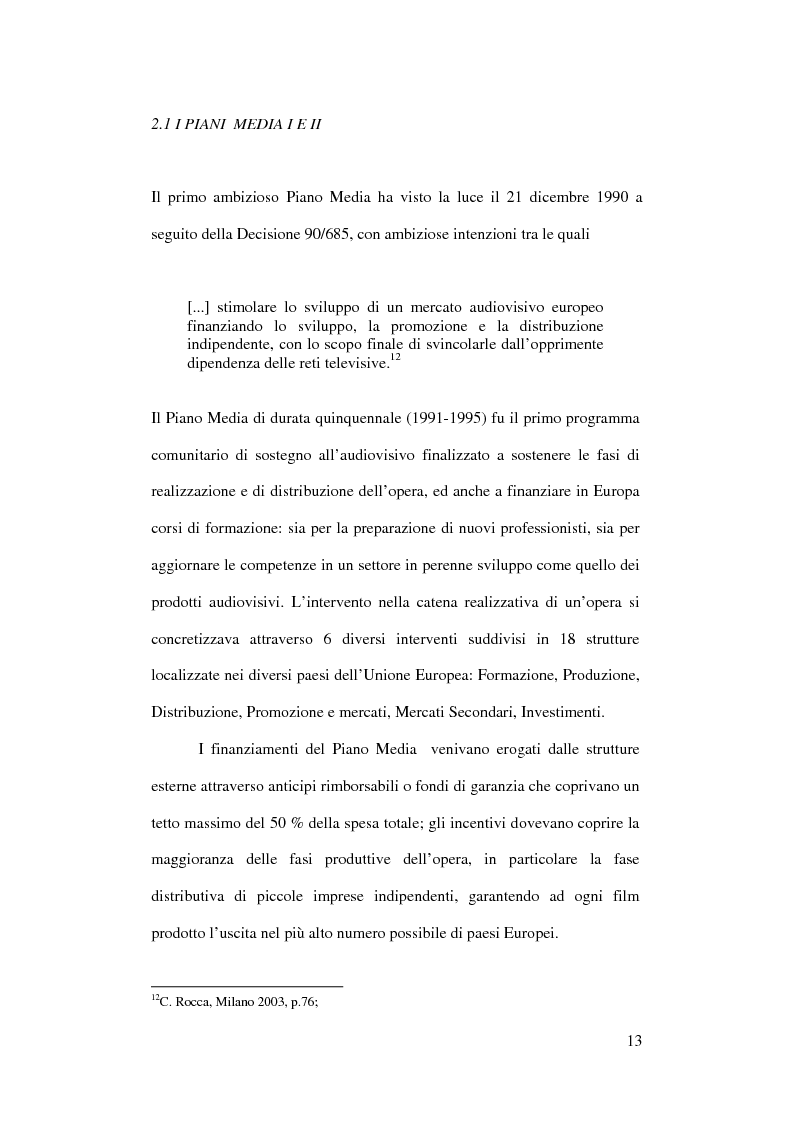 Anteprima della tesi: L'Europa dei giovani: sovvenzioni e finanziamenti per giovani registi, Pagina 11