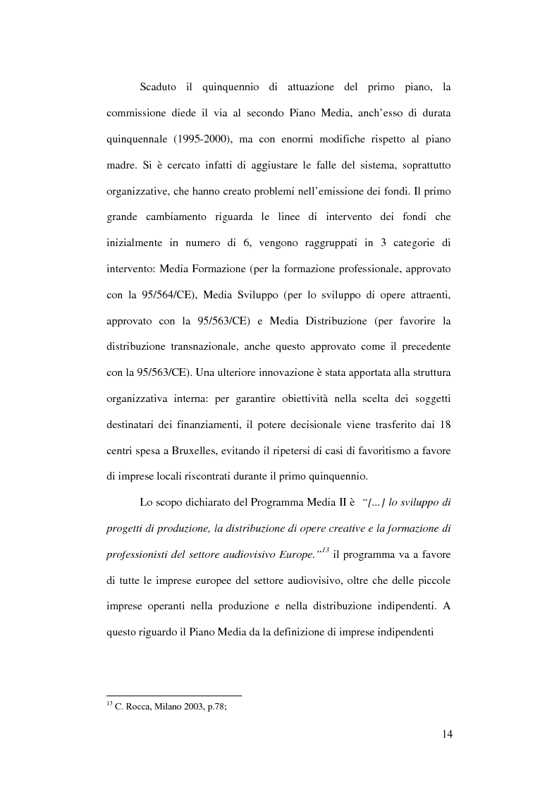 Anteprima della tesi: L'Europa dei giovani: sovvenzioni e finanziamenti per giovani registi, Pagina 12
