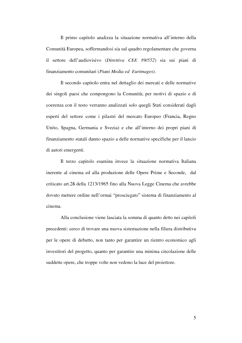 Anteprima della tesi: L'Europa dei giovani: sovvenzioni e finanziamenti per giovani registi, Pagina 3