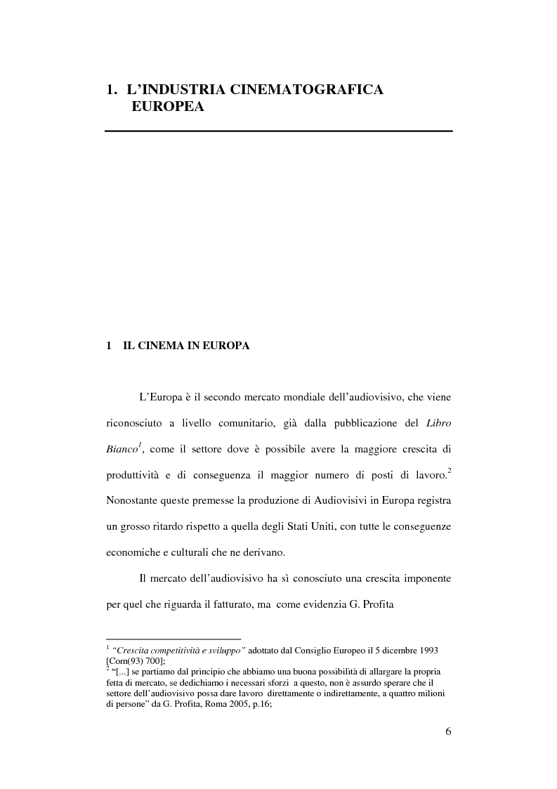 Anteprima della tesi: L'Europa dei giovani: sovvenzioni e finanziamenti per giovani registi, Pagina 4