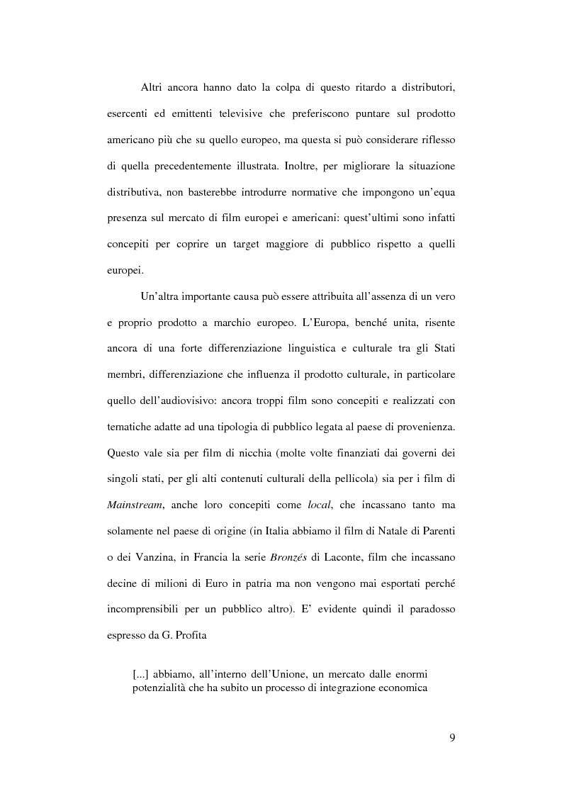 Anteprima della tesi: L'Europa dei giovani: sovvenzioni e finanziamenti per giovani registi, Pagina 7