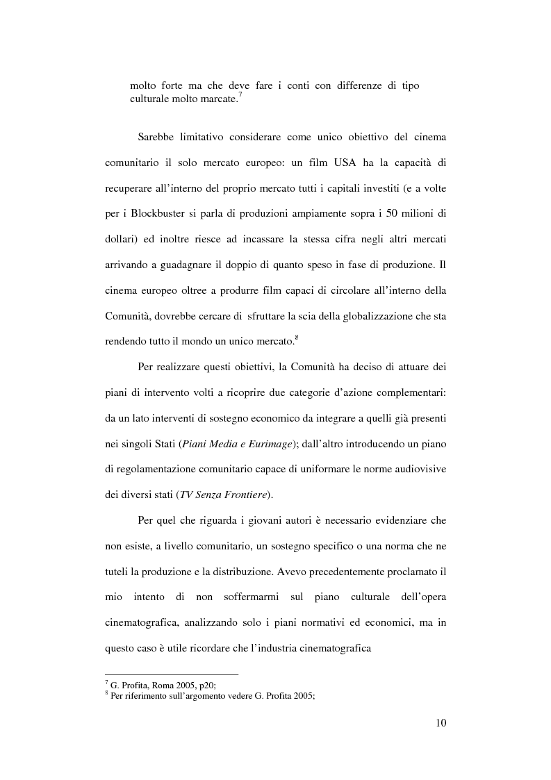 Anteprima della tesi: L'Europa dei giovani: sovvenzioni e finanziamenti per giovani registi, Pagina 8