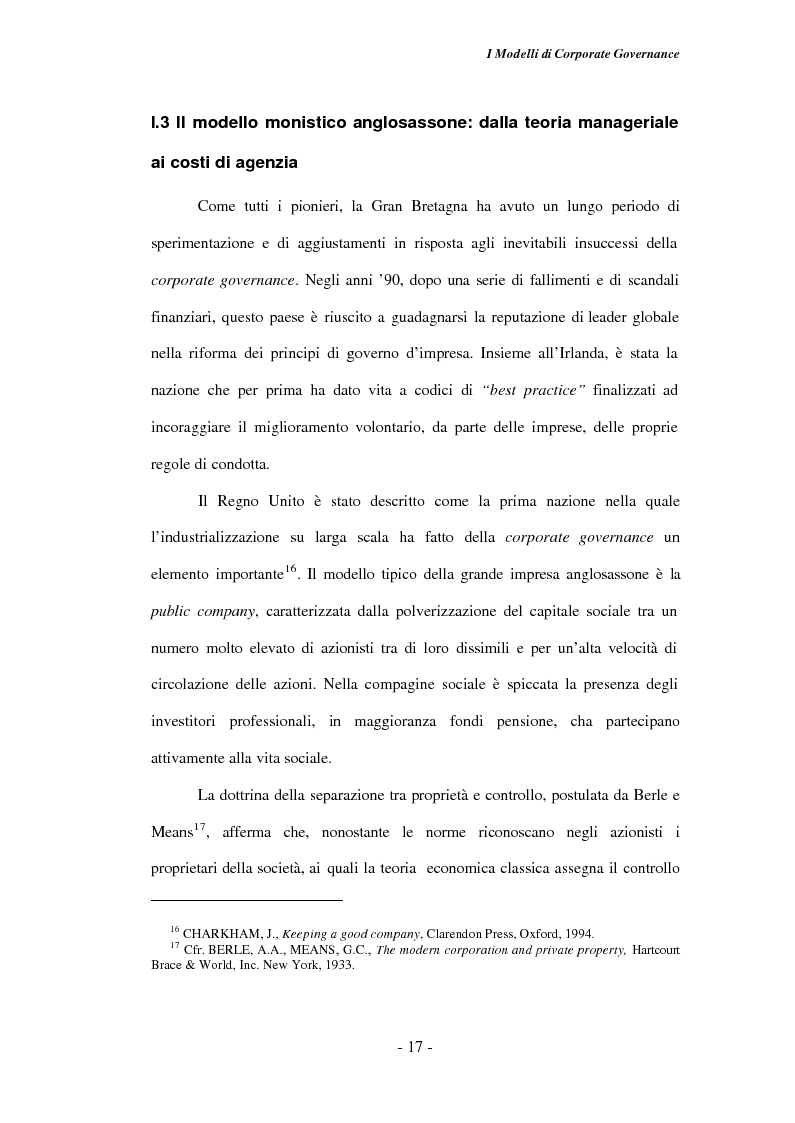 Anteprima della tesi: Gli amministratori indipendenti nella corporate governance italiana, Pagina 13