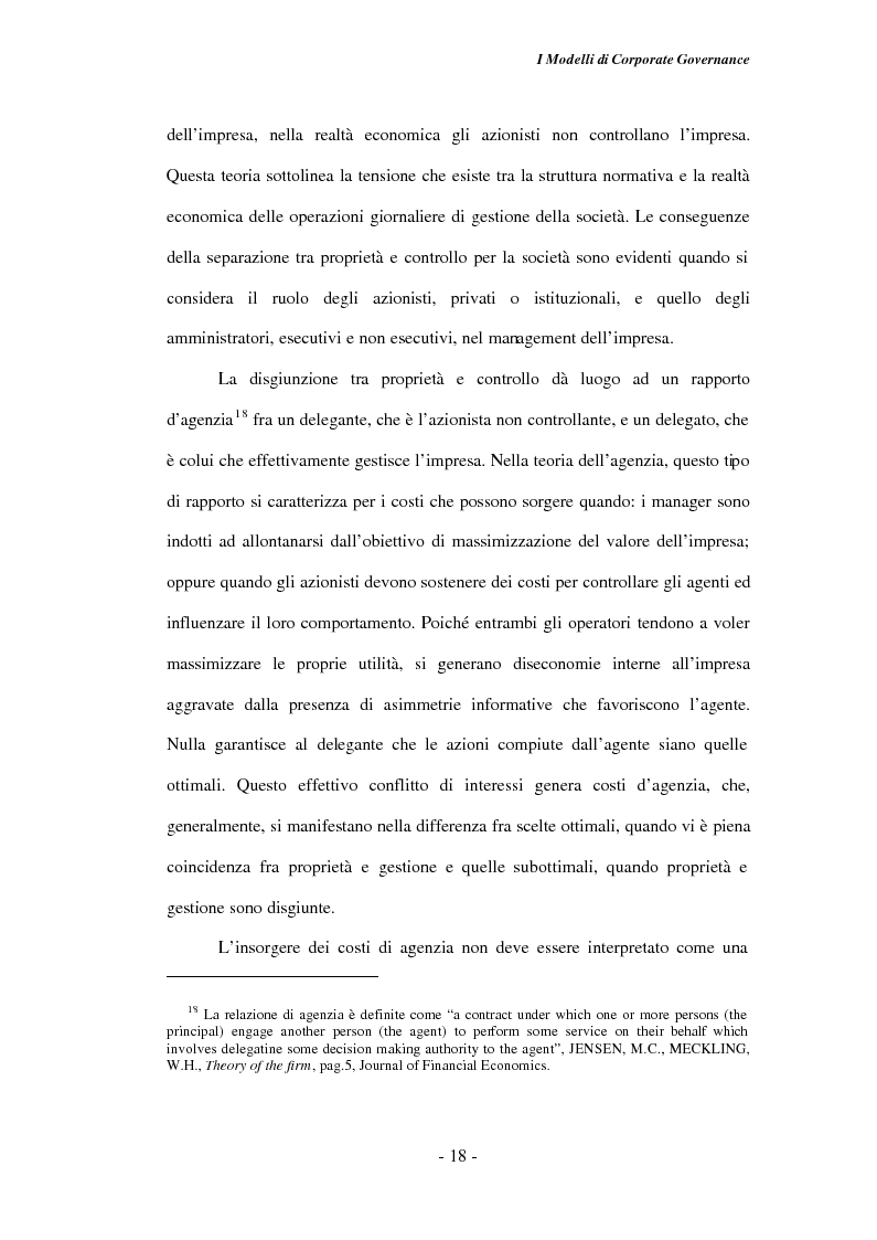 Anteprima della tesi: Gli amministratori indipendenti nella corporate governance italiana, Pagina 14