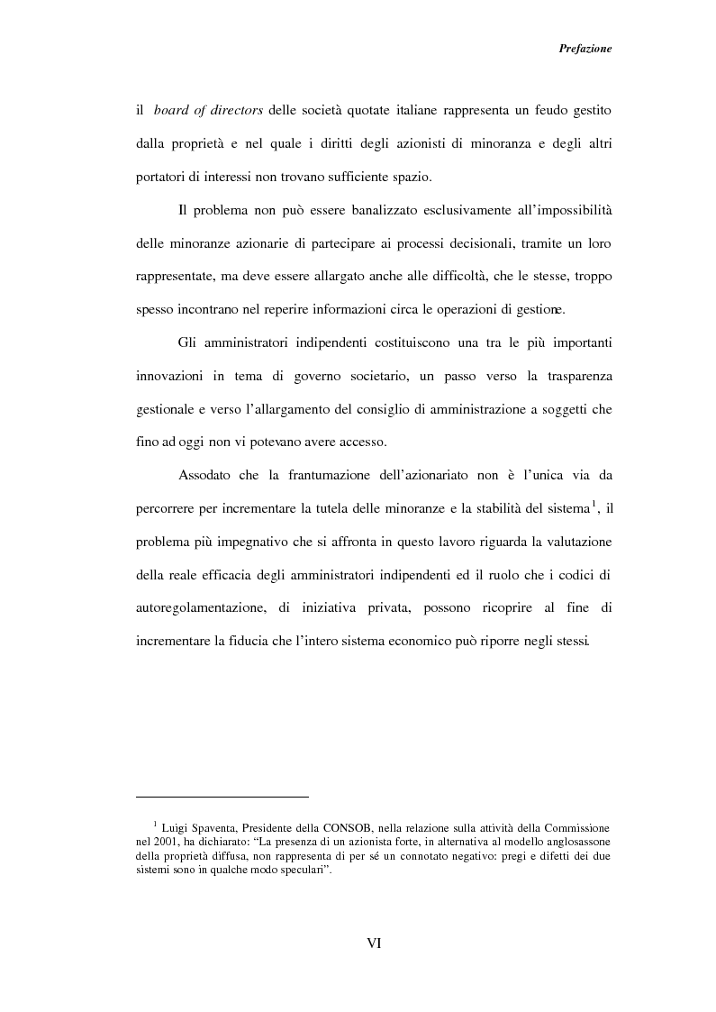 Anteprima della tesi: Gli amministratori indipendenti nella corporate governance italiana, Pagina 2