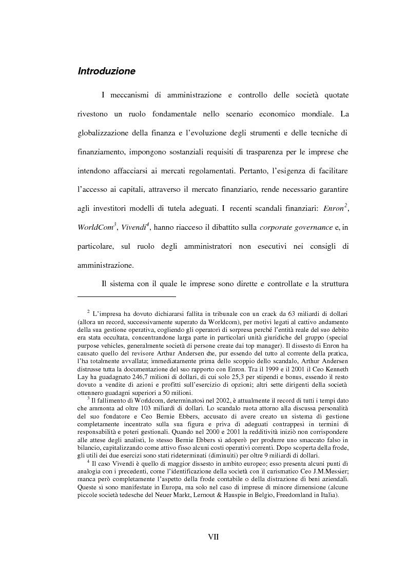 Anteprima della tesi: Gli amministratori indipendenti nella corporate governance italiana, Pagina 3